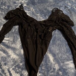 Forever 21 Black Lace Blouse